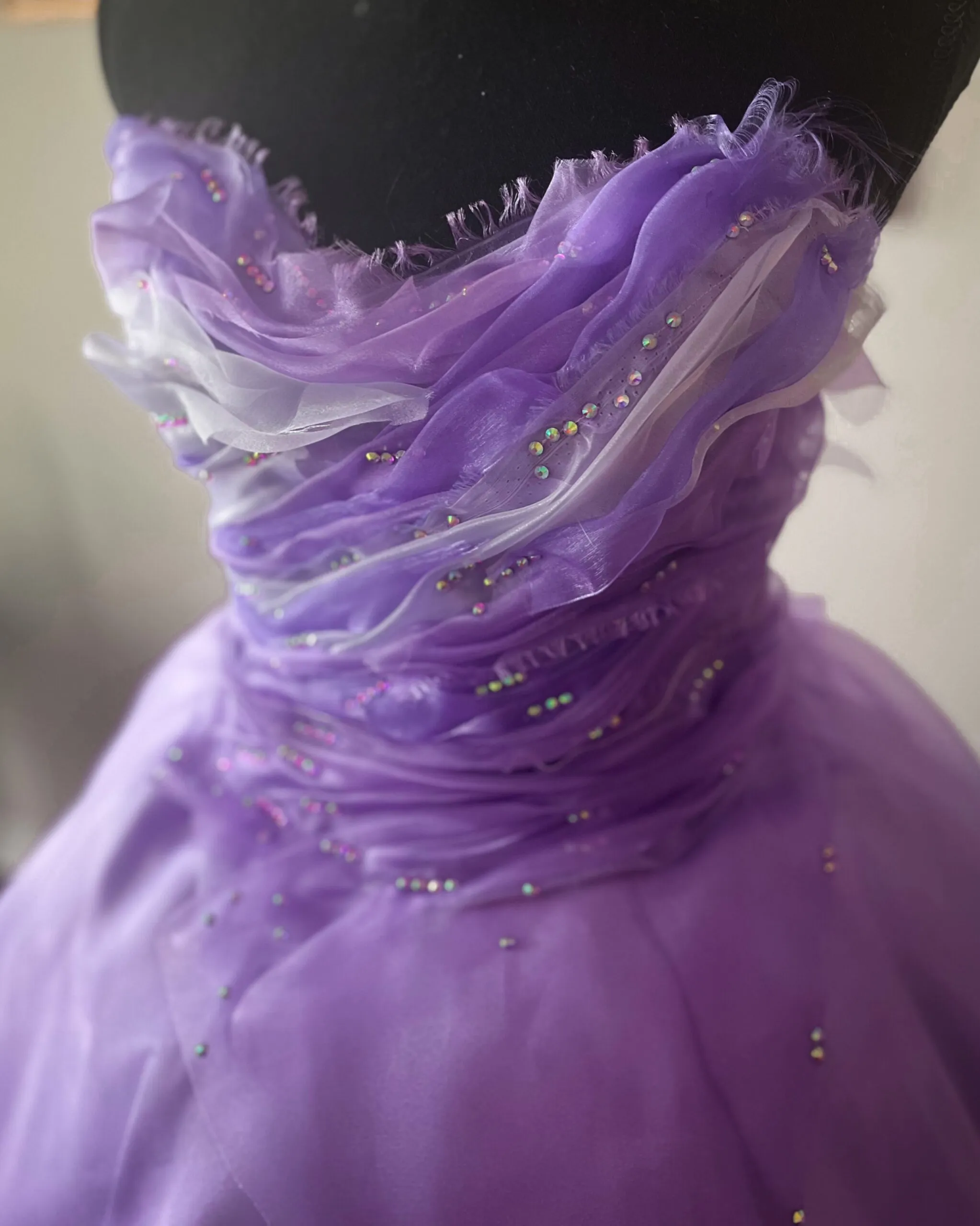 jellyfish dress Lulu B Sleeveless Zip Swing XL neckline trimmed in pink organza ruffles Jellyfish Princess Costume | How-to