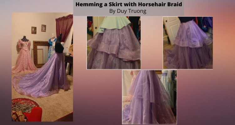 Hemming a Skirt with Horsehair Braid