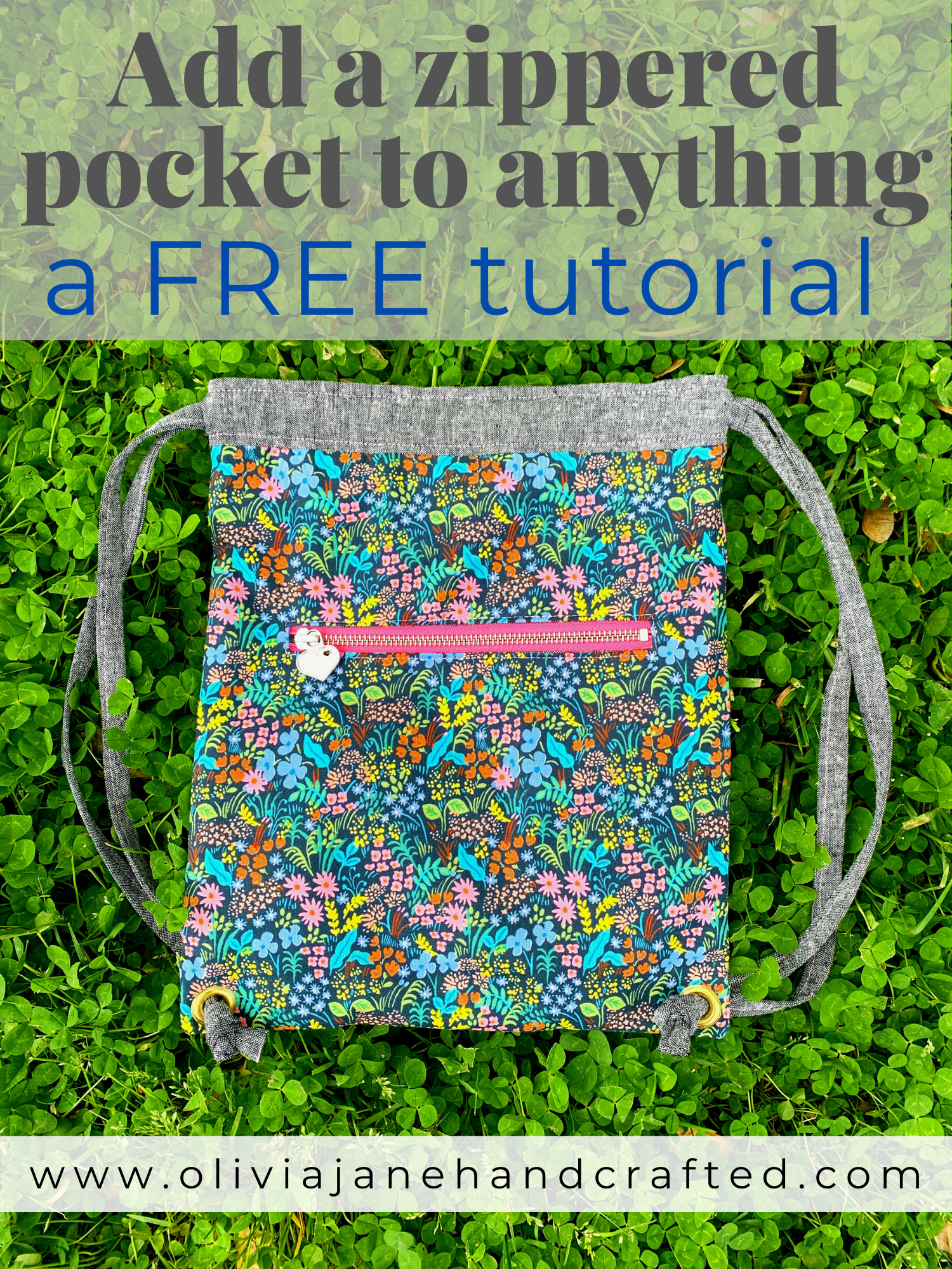 hidden zipper pocket tutorial