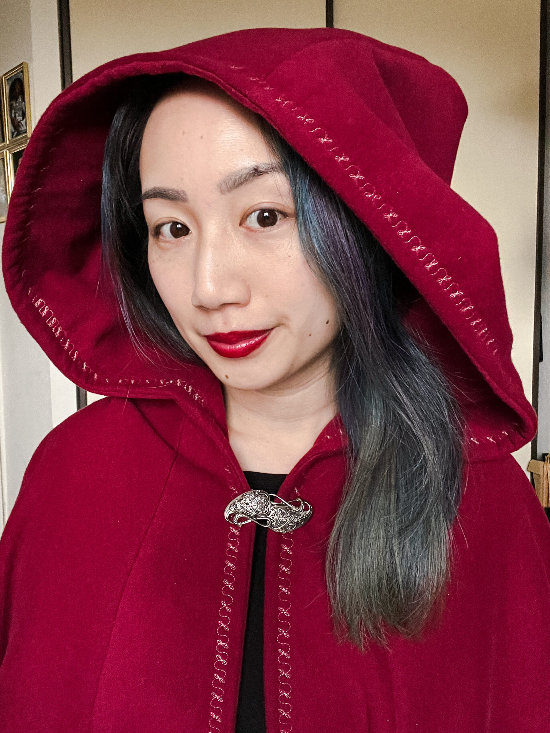 ＜6(ROKU)＞HOOD REVER GOWN COAT ワインレッド36 6（ロク）の「＜6(ROKU)＞HOOD REVER GOWN COAT/コート ◇（その他